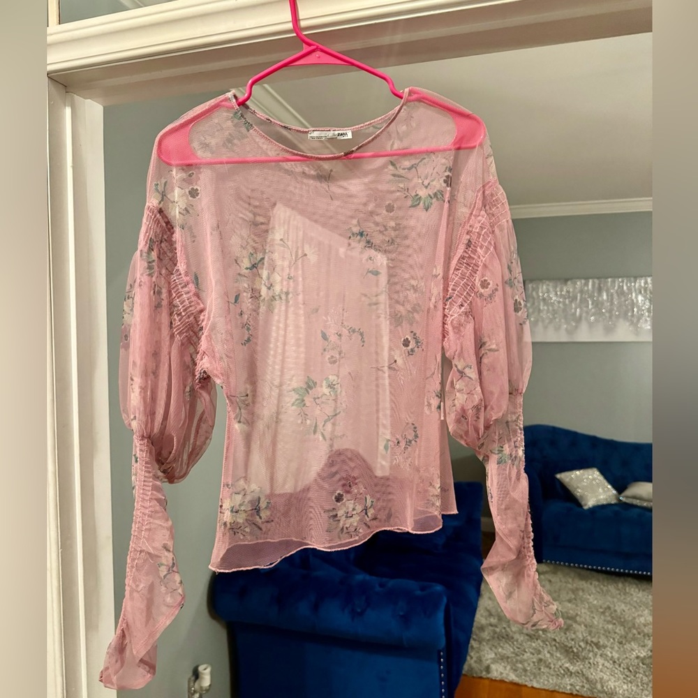 Zara sheer top